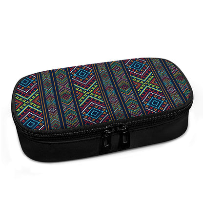 Pixel Ethnic Pattern Print Insulin Cooler Travel Case