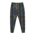 Pixel Ethnic Pattern Print Jogger Pants