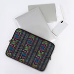 Pixel Ethnic Pattern Print Laptop Sleeve
