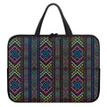 Pixel Ethnic Pattern Print Laptop Sleeve With Handle