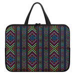 Pixel Ethnic Pattern Print Laptop Sleeve With Handle