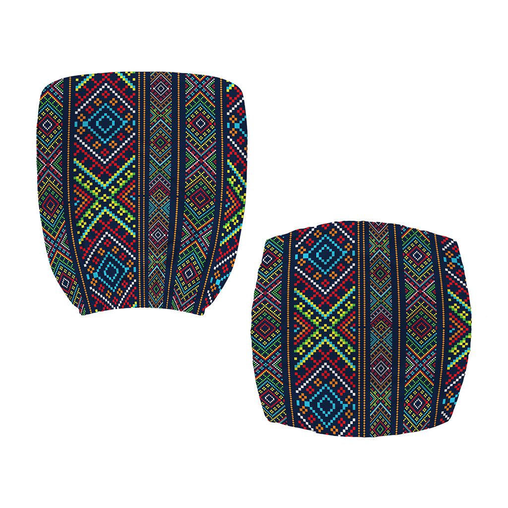 Pixel Ethnic Pattern Print Office Chair Cover