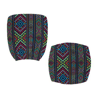 Pixel Ethnic Pattern Print Office Chair Cover