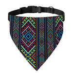 Pixel Ethnic Pattern Print Over The Collar Dog Bandana