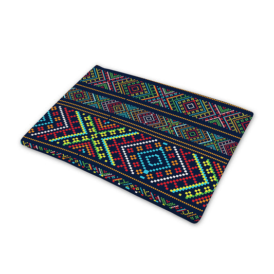 Pixel Ethnic Pattern Print Pet Cooling Mat Cover