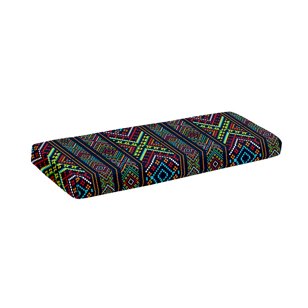 Pixel Ethnic Pattern Print Piano Keyboard Cover