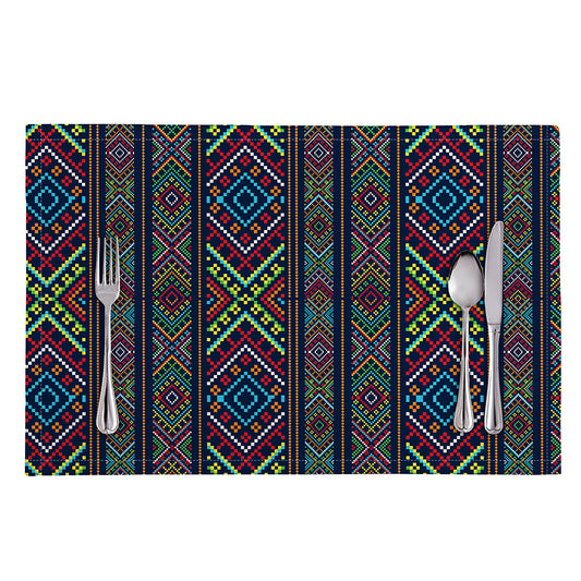 Pixel Ethnic Pattern Print Placemat