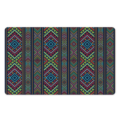 Pixel Ethnic Pattern Print Polyester Doormat