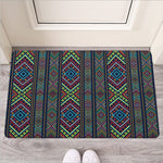 Pixel Ethnic Pattern Print Rubber Doormat