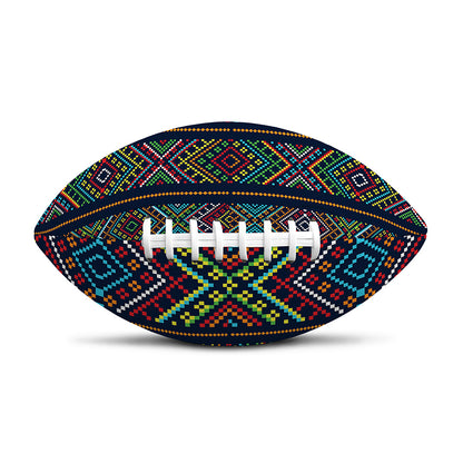 Pixel Ethnic Pattern Print Rugby Ball