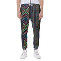 Pixel Ethnic Pattern Print Joggers