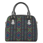 Pixel Ethnic Pattern Print Shoulder Handbag