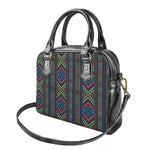Pixel Ethnic Pattern Print Shoulder Handbag
