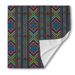 Pixel Ethnic Pattern Print Silk Bandana