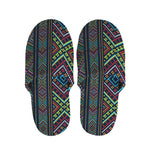 Pixel Ethnic Pattern Print Slippers