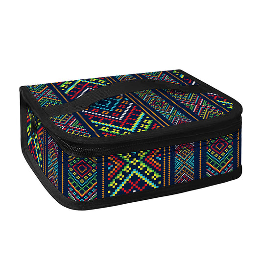 Pixel Ethnic Pattern Print Small Lunch Bag