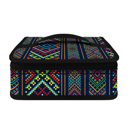 Pixel Ethnic Pattern Print Small Lunch Bag