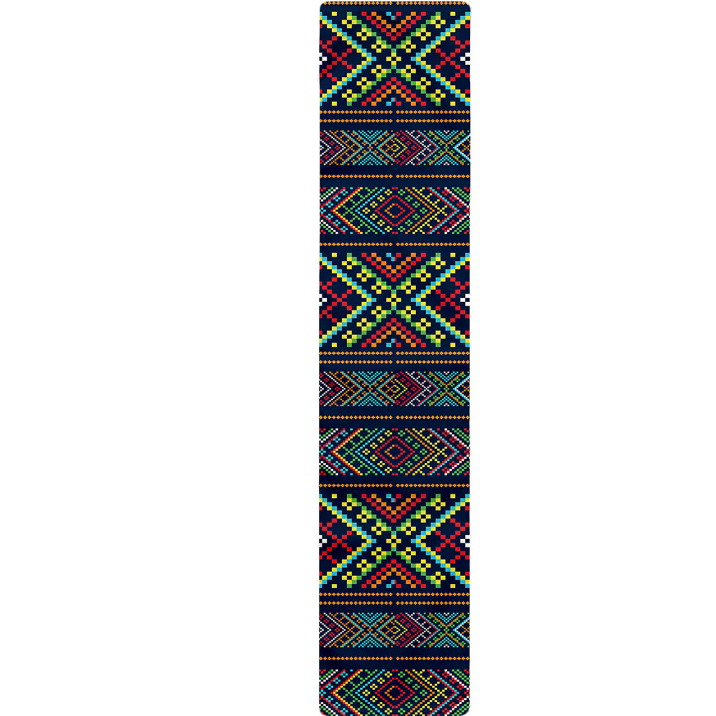 Pixel Ethnic Pattern Print Table Runner