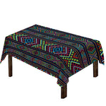 Pixel Ethnic Pattern Print Tablecloth