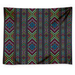 Pixel Ethnic Pattern Print Tapestry