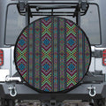 Pixel Ethnic Pattern Print Tire Cover
