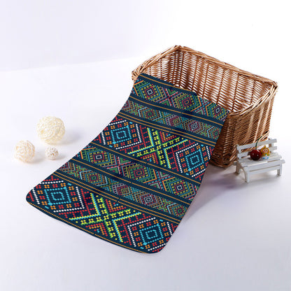 Pixel Ethnic Pattern Print Towel