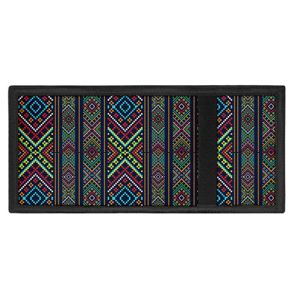 Pixel Ethnic Pattern Print Trifold Wallet