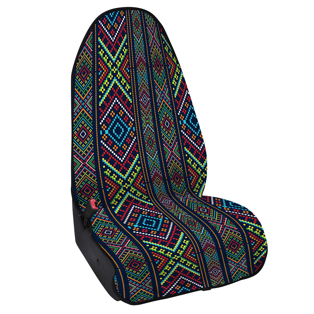Pixel Ethnic Pattern Print Waterproof Car Seat Cover