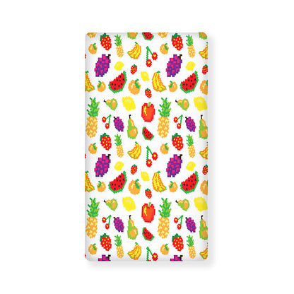 Pixel Fruits Pattern Print Baby Crib Sheet