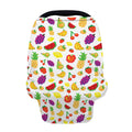 Pixel Fruits Pattern Print Baby Seat Cover