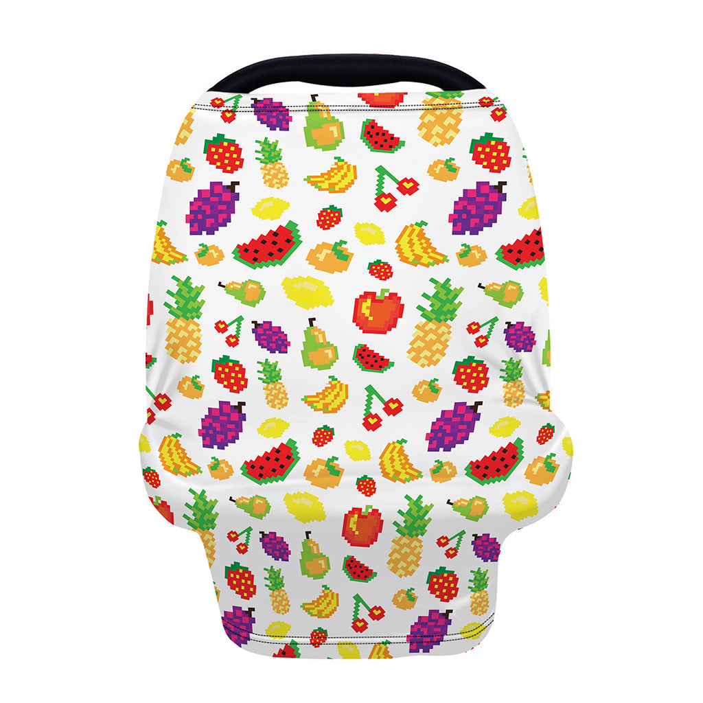 Pixel Fruits Pattern Print Baby Seat Cover