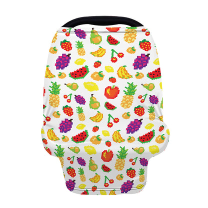 Pixel Fruits Pattern Print Baby Seat Cover