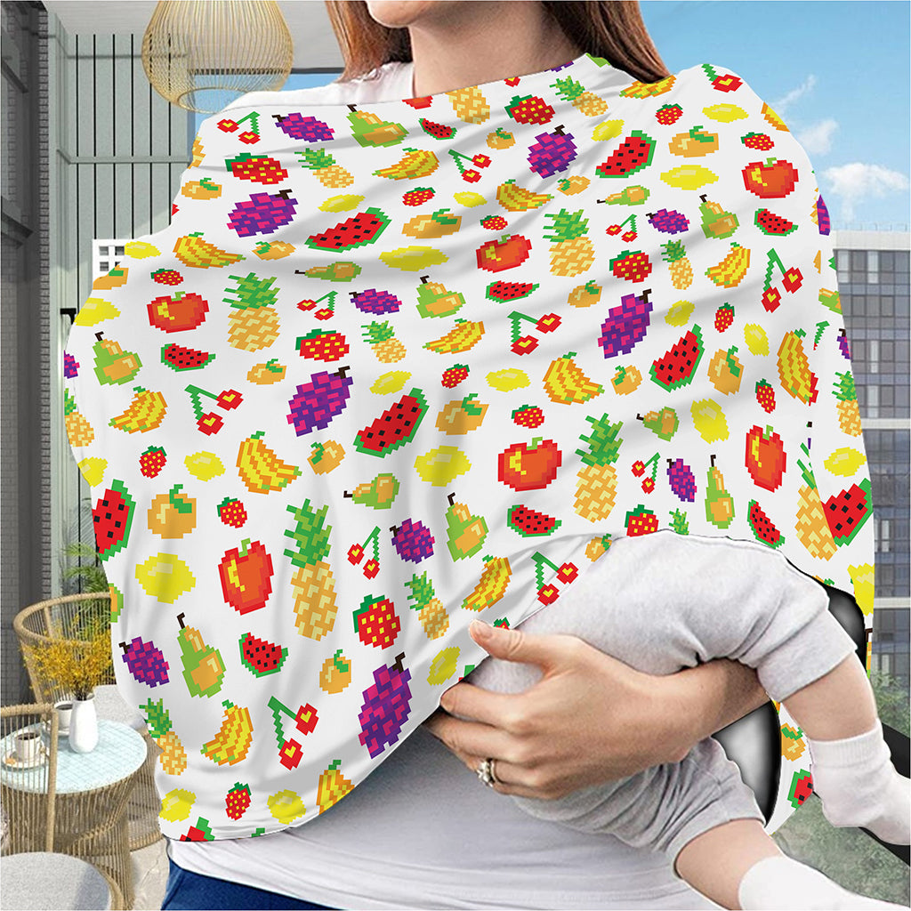 Pixel Fruits Pattern Print Baby Seat Cover