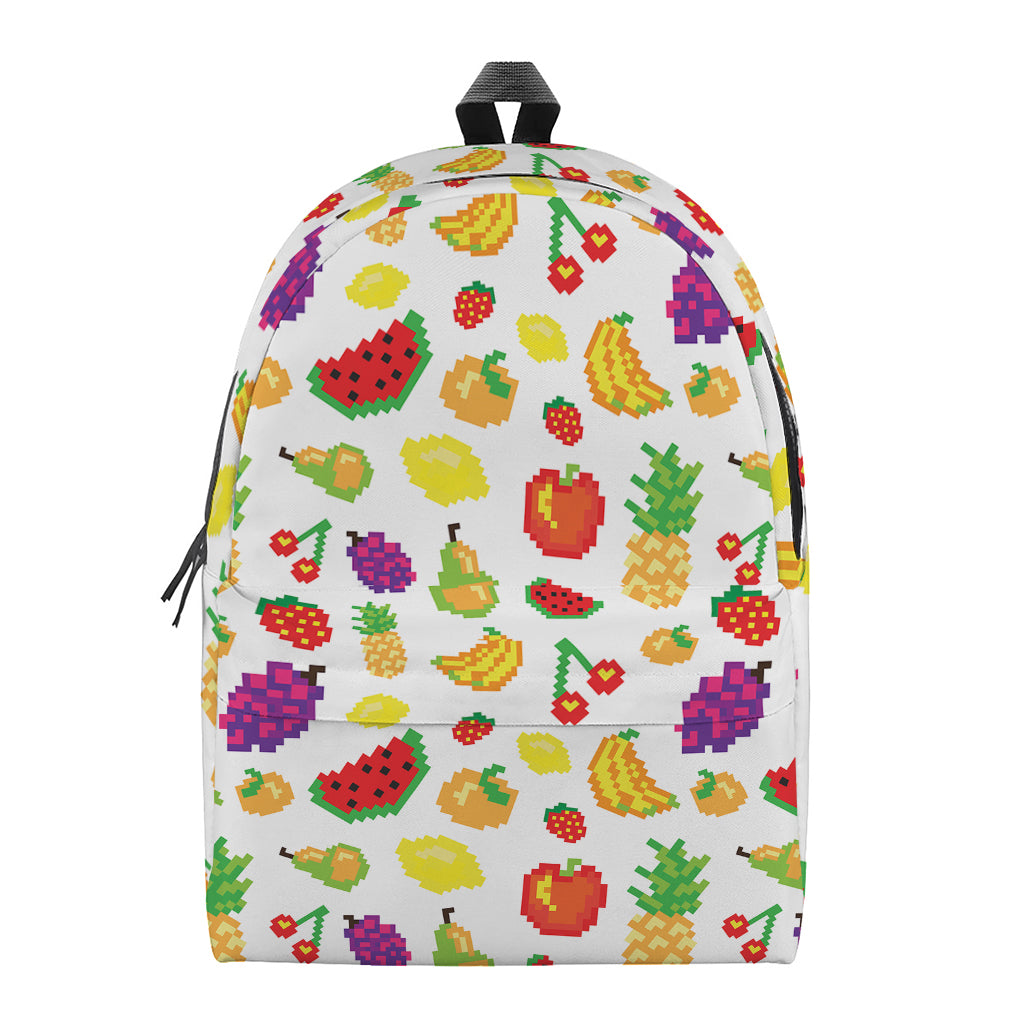 Pixel Fruits Pattern Print Backpack