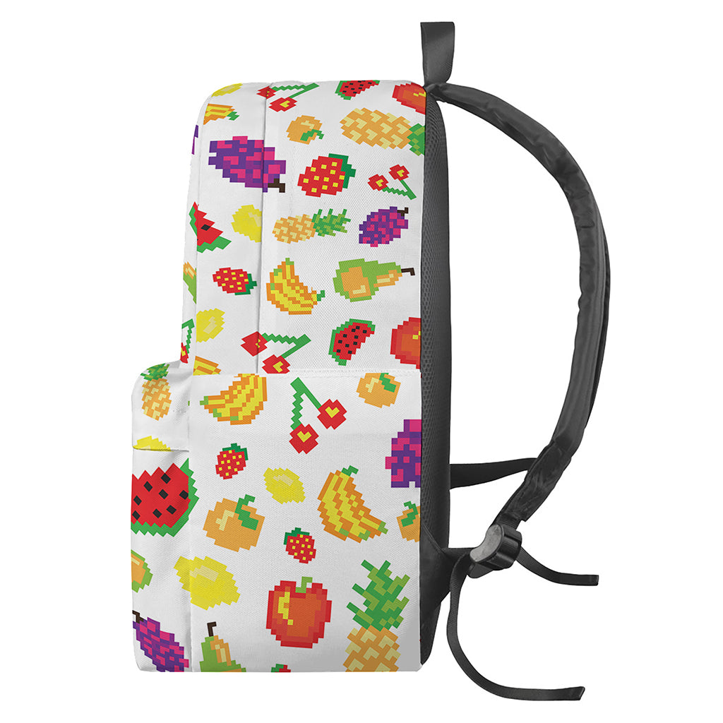 Pixel Fruits Pattern Print Backpack