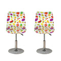Pixel Fruits Pattern Print Bar Stool Covers