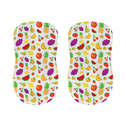 Pixel Fruits Pattern Print Bar Stool Covers