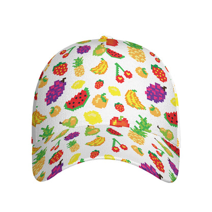 Pixel Fruits Pattern Print Baseball Cap