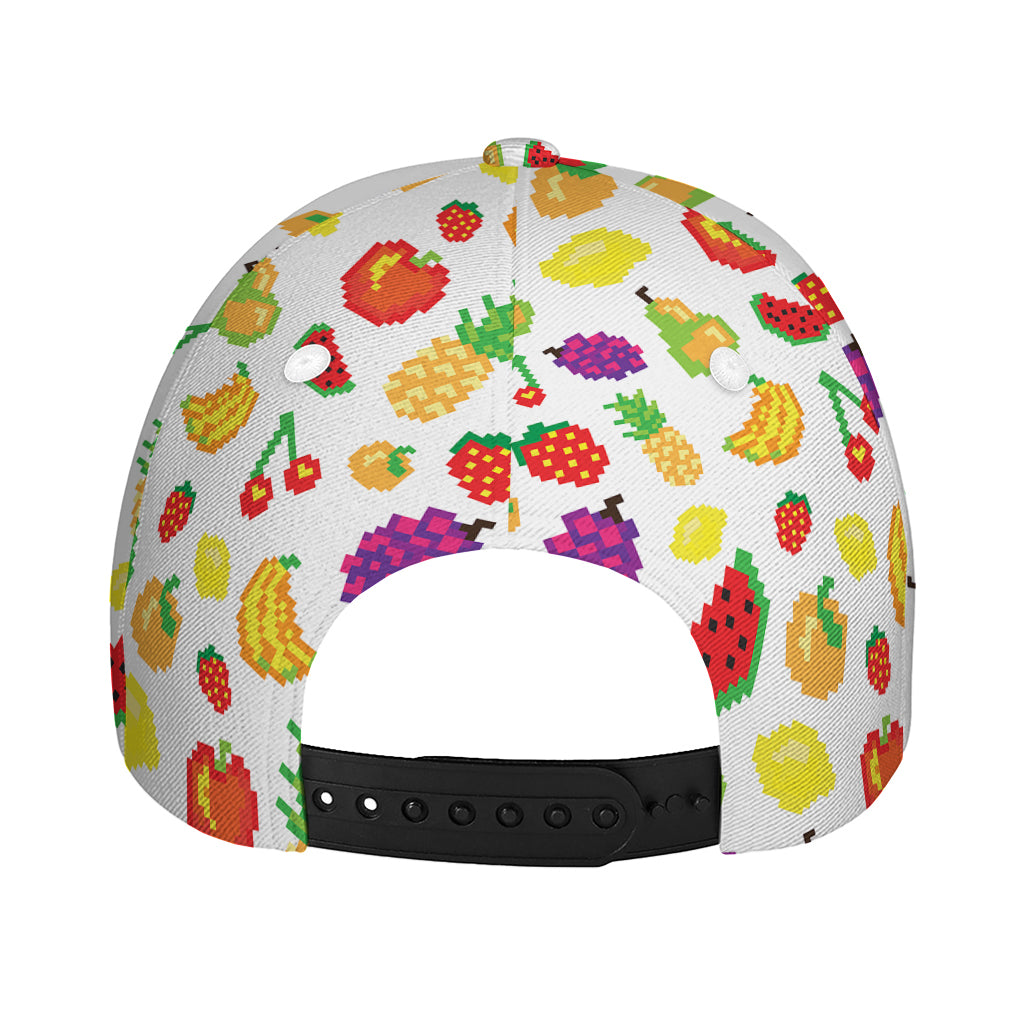 Pixel Fruits Pattern Print Baseball Cap