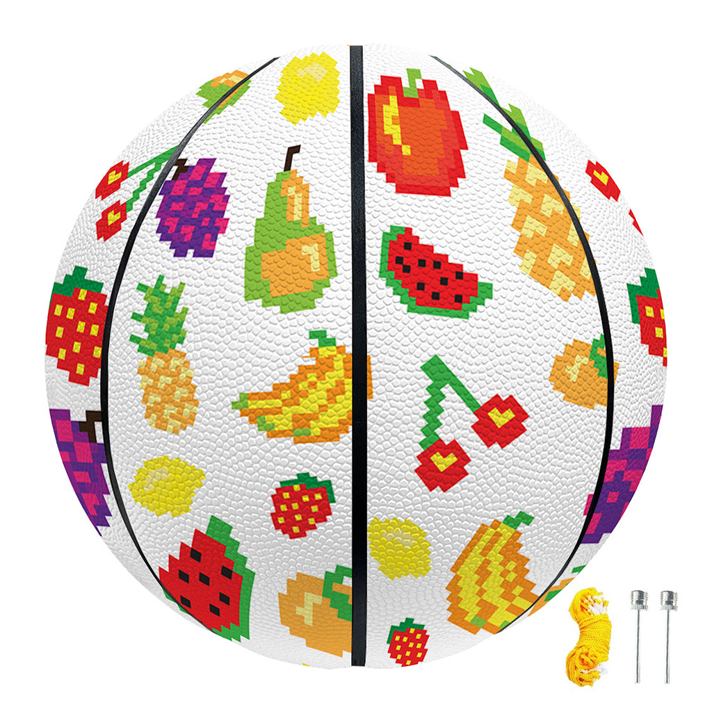 Pixel Fruits Pattern Print Basketball