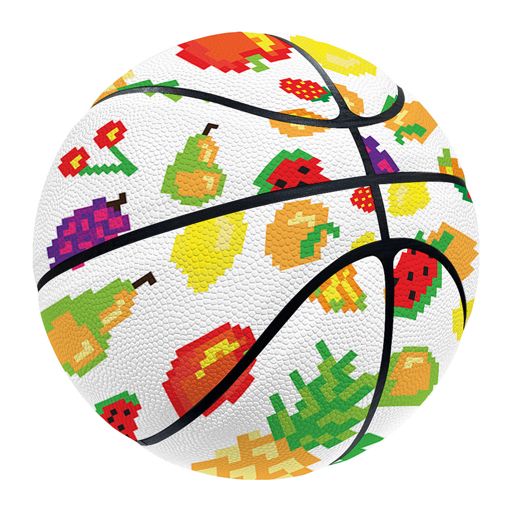 Pixel Fruits Pattern Print Basketball