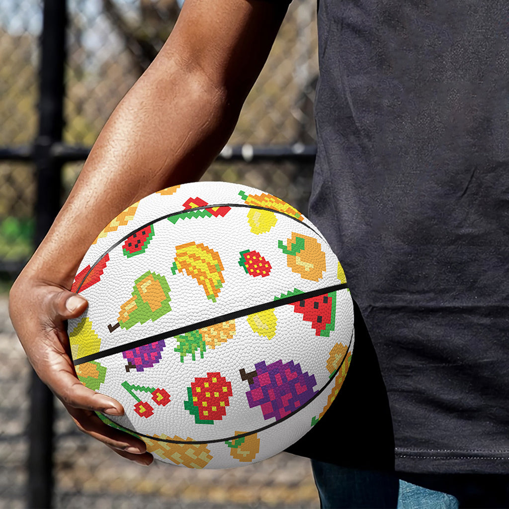 Pixel Fruits Pattern Print Basketball