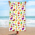 Pixel Fruits Pattern Print Beach Towel