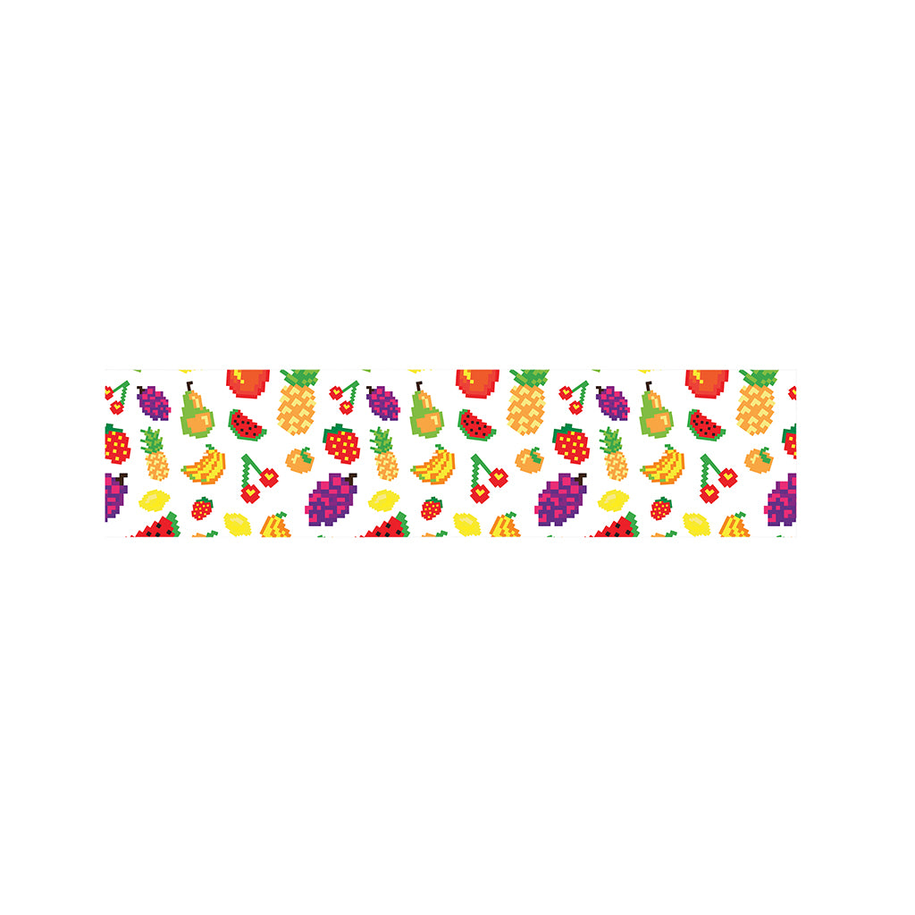 Pixel Fruits Pattern Print Bed Runner