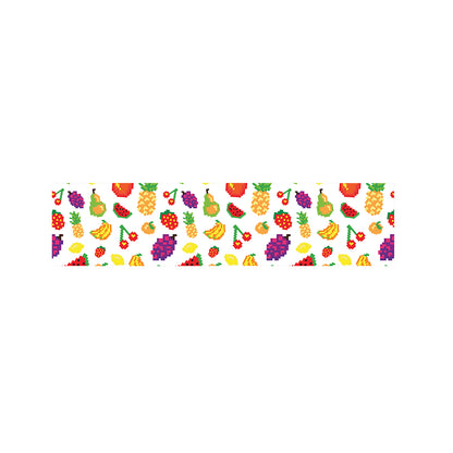 Pixel Fruits Pattern Print Bed Runner