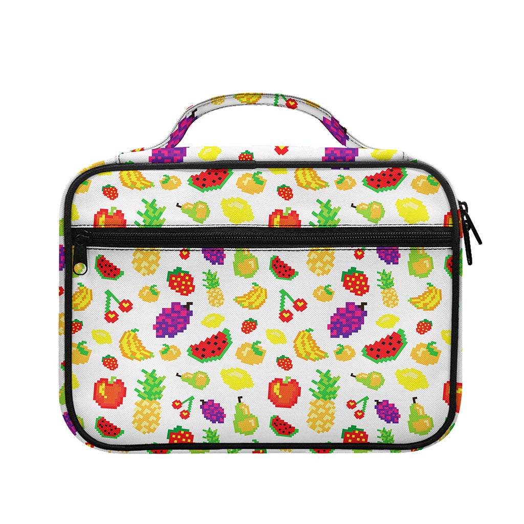 Pixel Fruits Pattern Print Briefcase Bible Bag