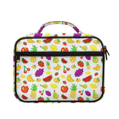 Pixel Fruits Pattern Print Briefcase Bible Bag