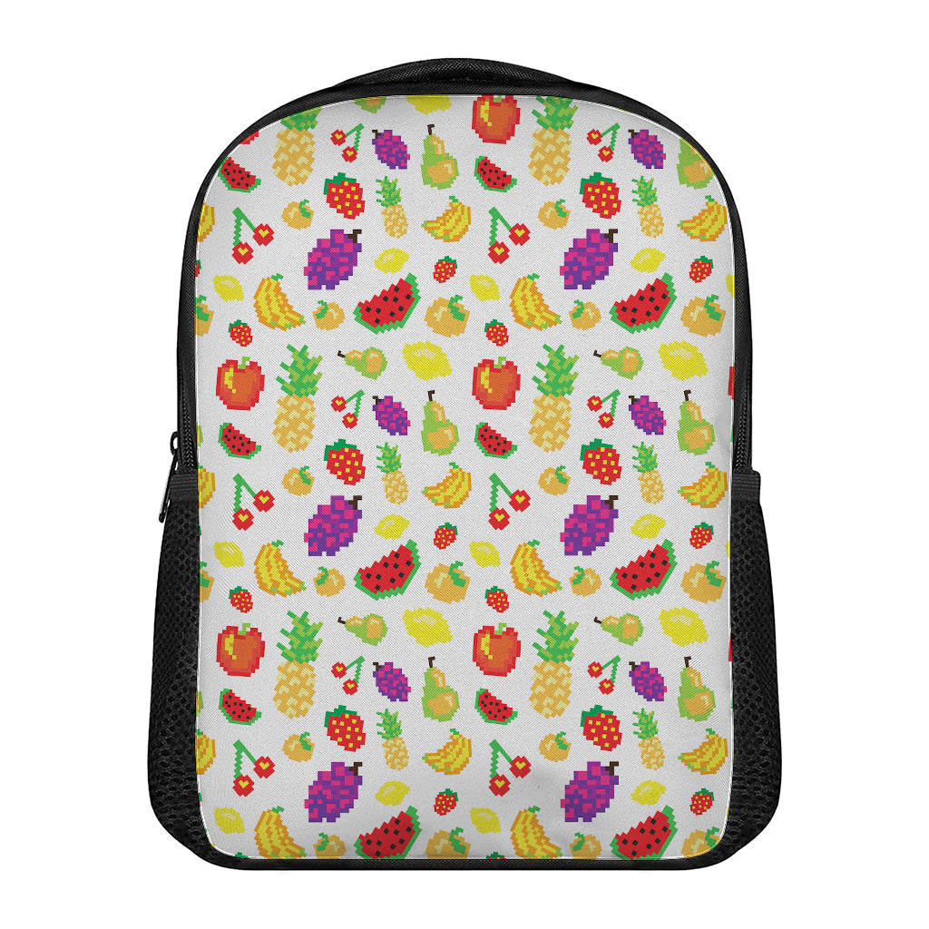 Pixel Fruits Pattern Print Casual Backpack