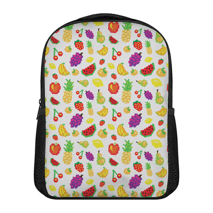 Pixel Fruits Pattern Print Casual Backpack
