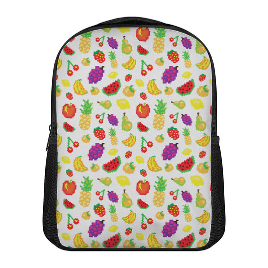 Pixel Fruits Pattern Print Casual Backpack